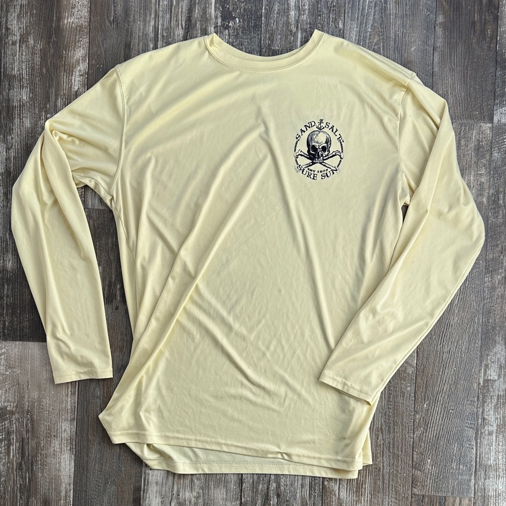 Mens Vaper series Long Sleeve Yellow fishing Shirt